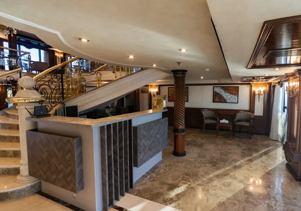 Lobby of the MS Monica Nile Cruise Nile cruise